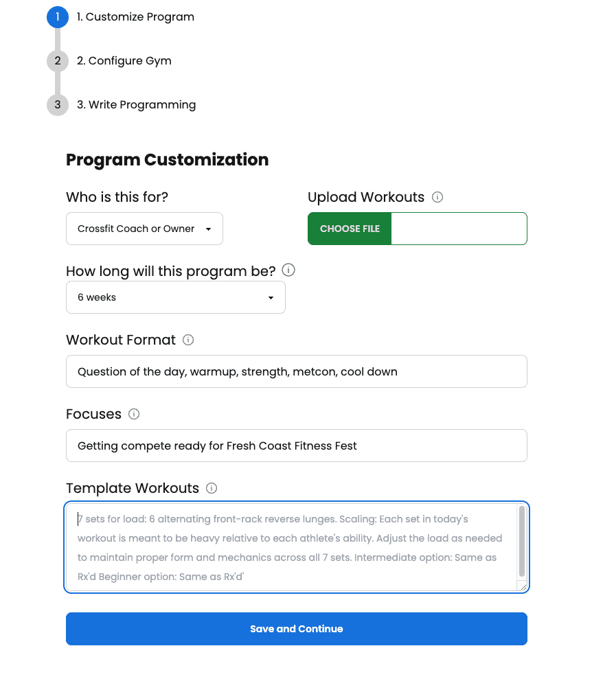 HalteresAI program customization interface